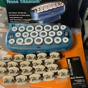 EUC Babyliss Pro Nano Titanium 20 Roller Curler Set